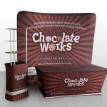 Chocolate Works Table, Backdrop, Stand