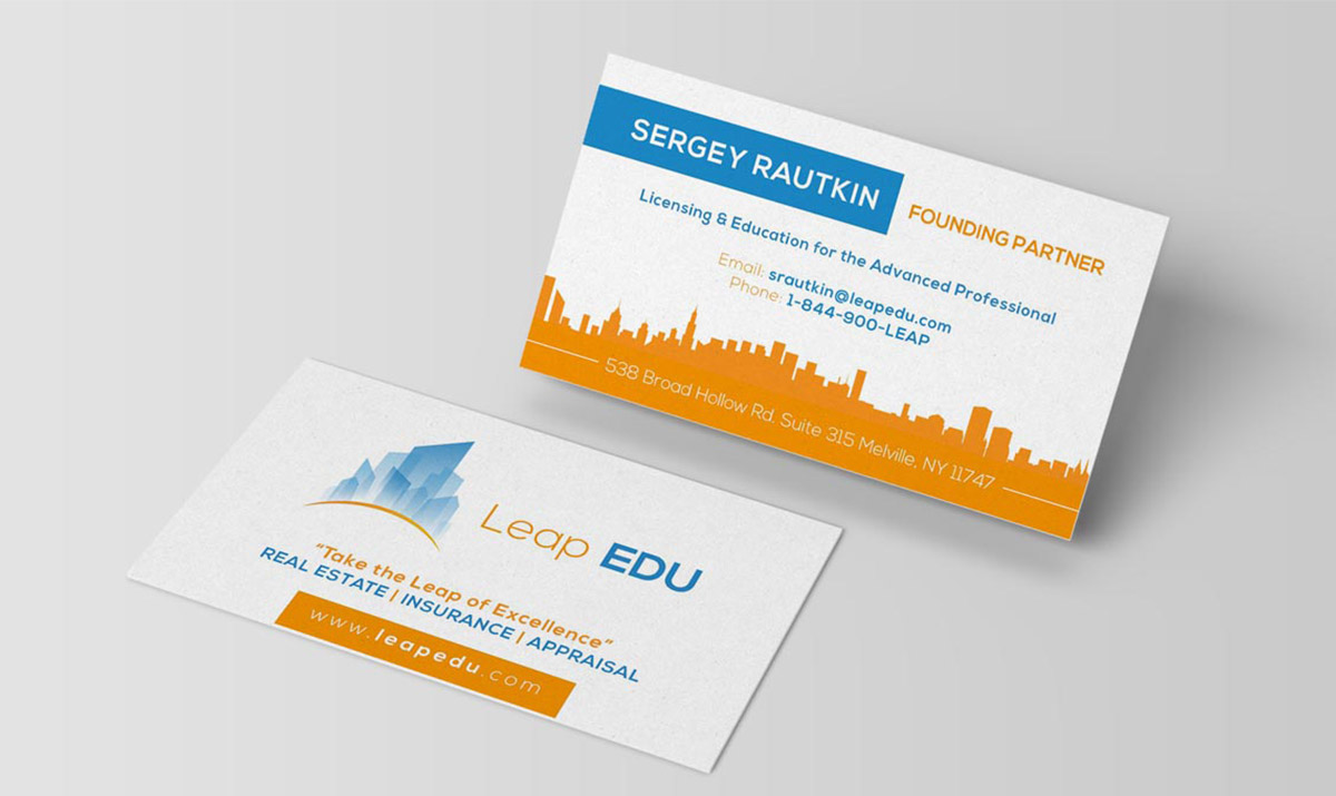 Leap Edu Business Card Design