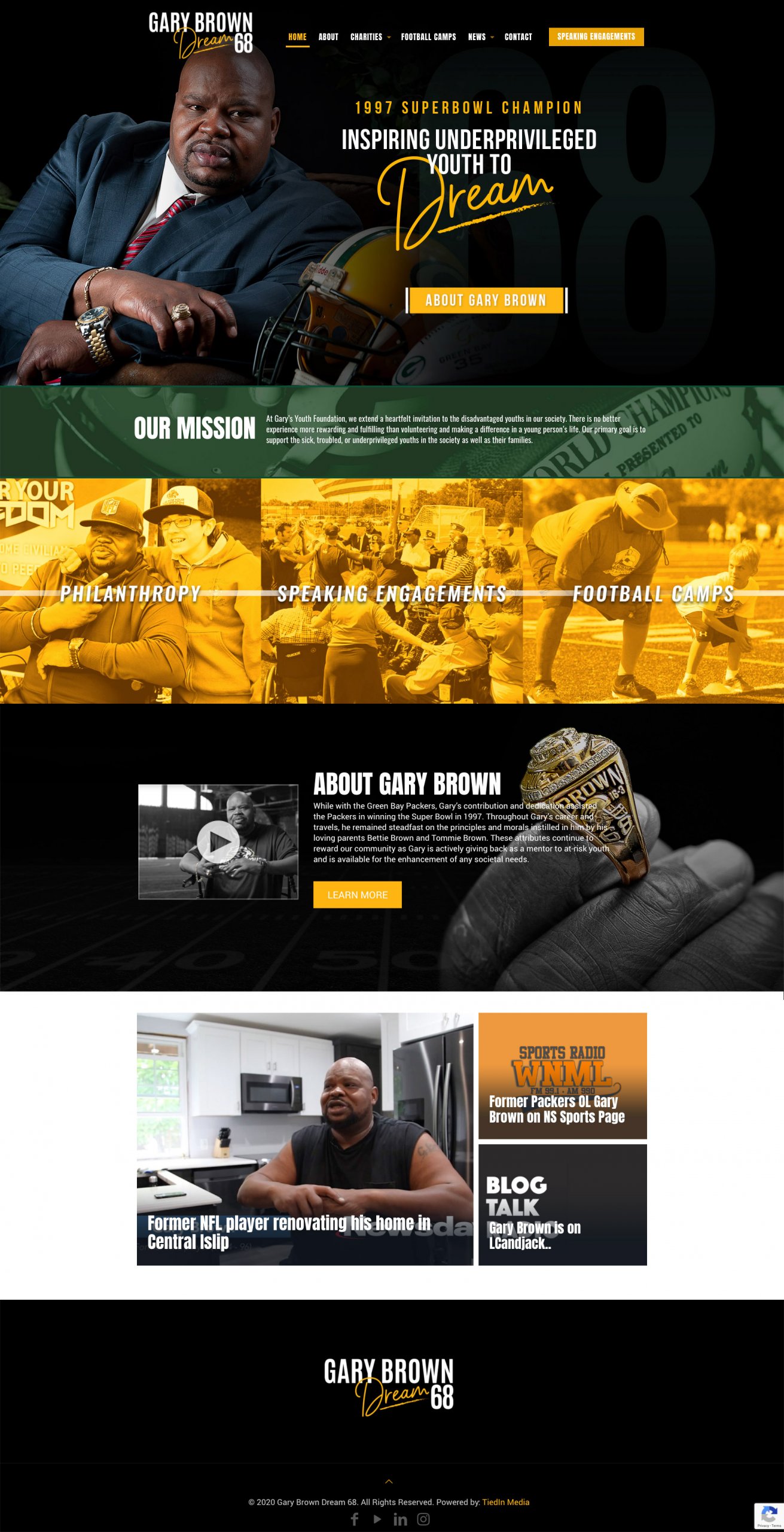Gary Brown Dream 68 website homepage