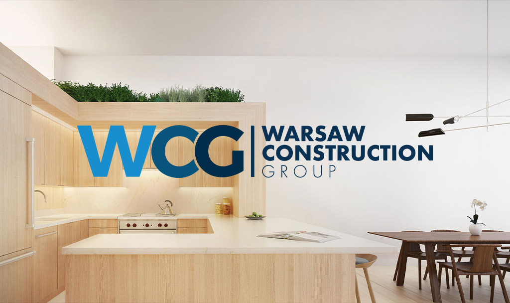 Warsaw Construction logo mockup