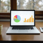 Website design analytics dashboard showing user engagement and performance data