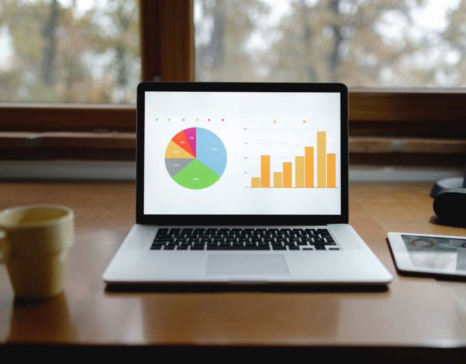 Website design analytics dashboard showing user engagement and performance data