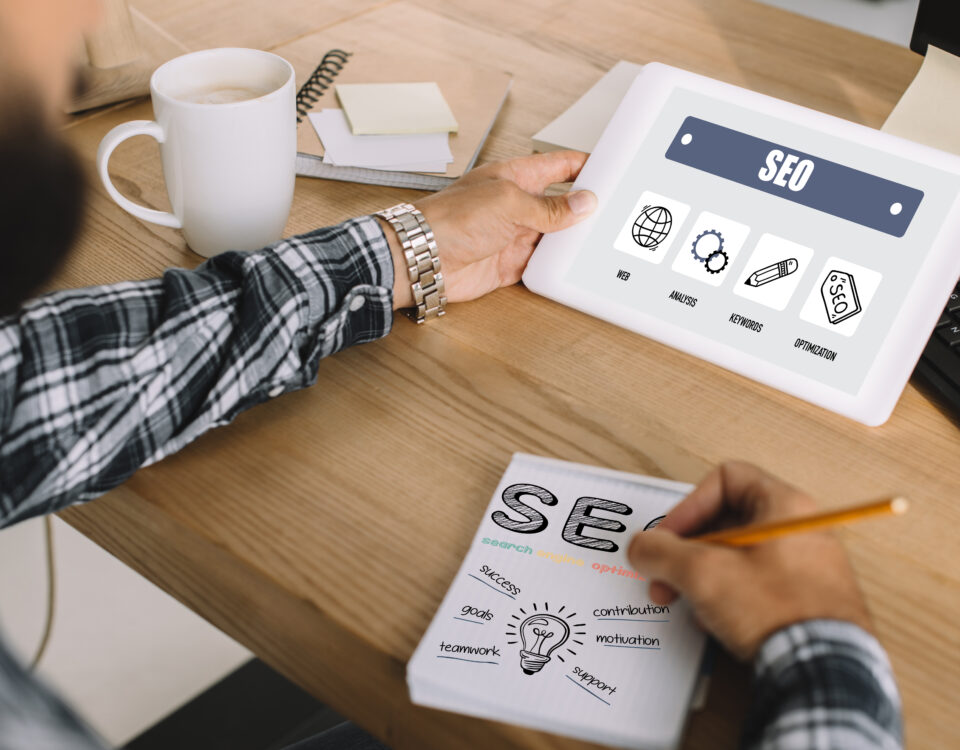 Illustration showing traditional SEO strategies