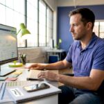 Business owner reviewing Facebook Ads campaign