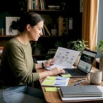 Business owner planning website development