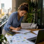 Marketing professional sketching workflow plan