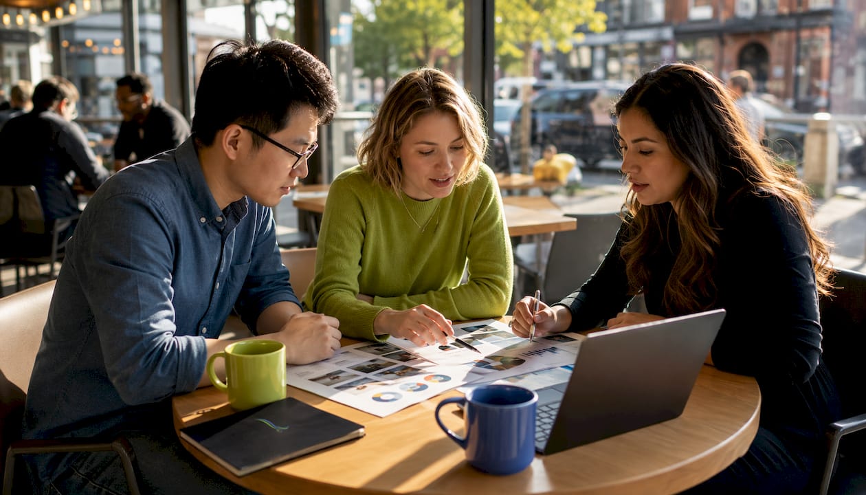 Marketing team planning explainer video strategy