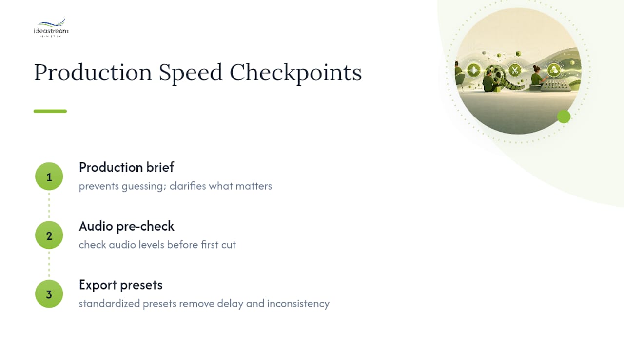 Podcast editing workflow checkpoints