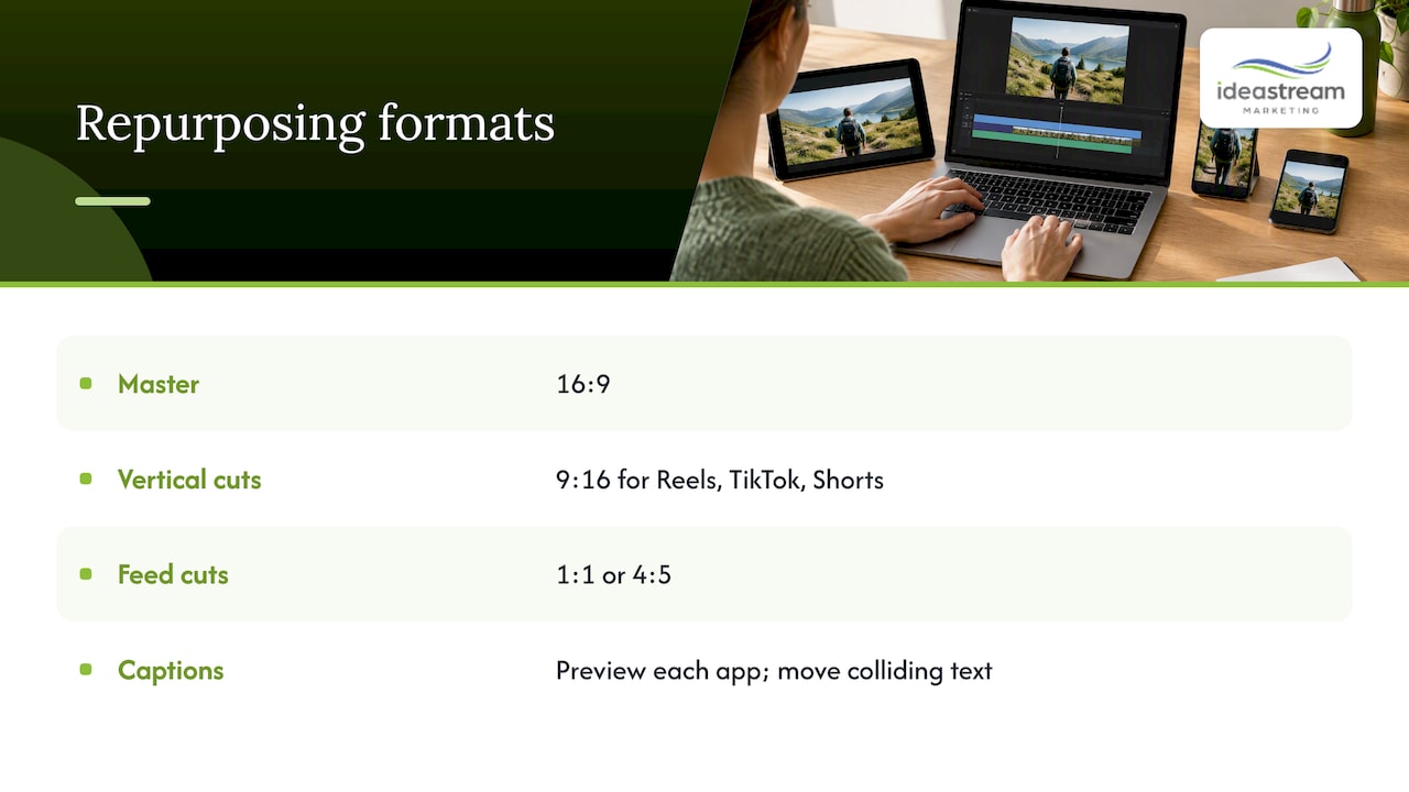 One master reframed for vertical and feed formats